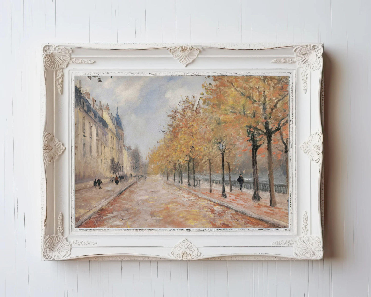 Autumn Street in Paris Printable Wall Art