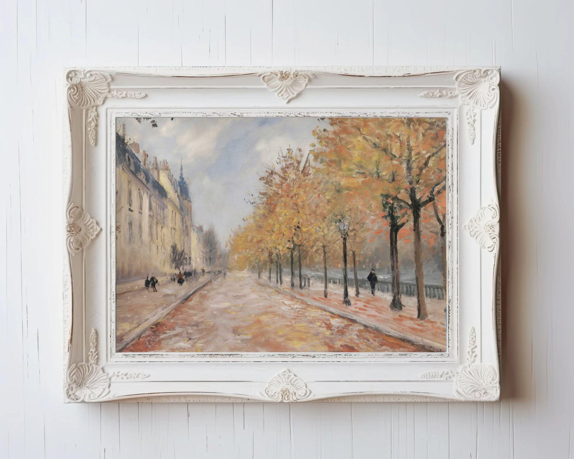 Autumn Street in Paris Printable Wall Art