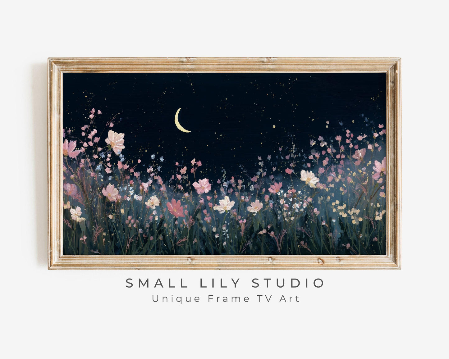 Floral Garden at Night Frame TV Art