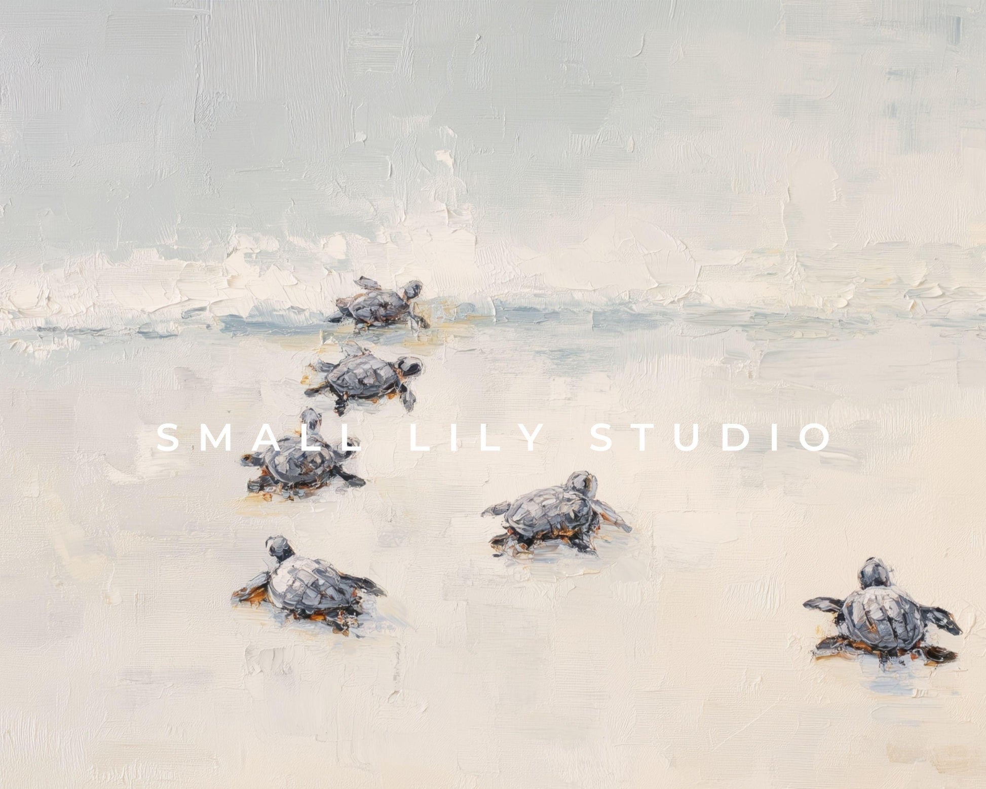 Baby Turtles on Beach Frame TV Art