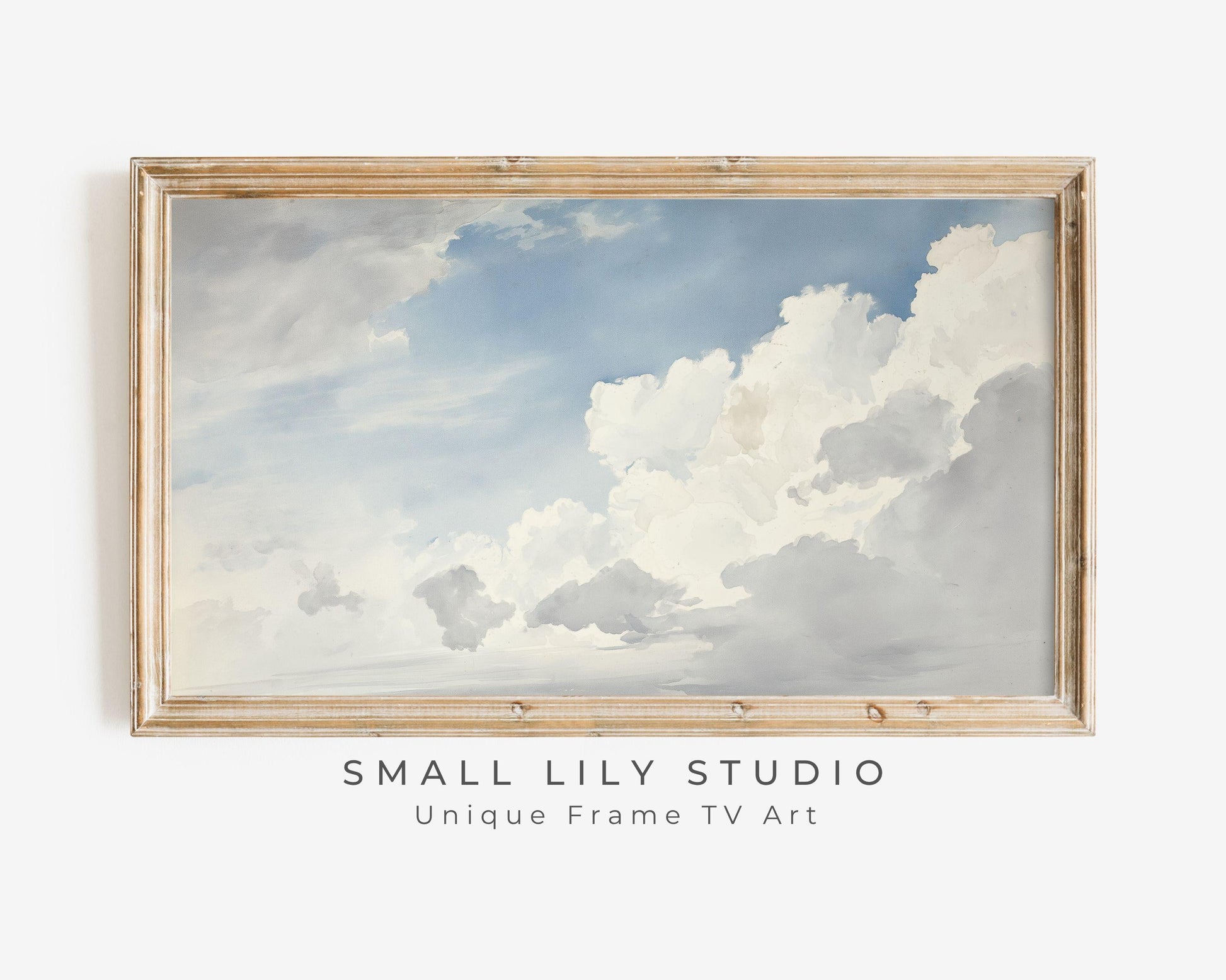 Clouds Watercolor Painting Frame TV Art