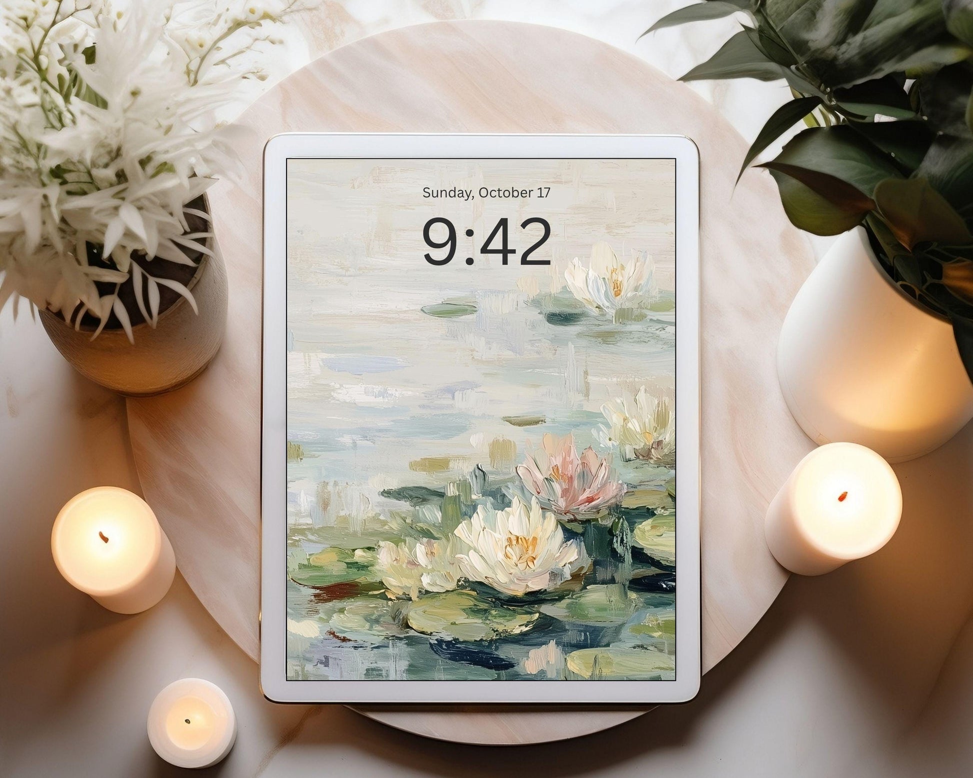 Water Lilies Desktop Wallpaper Set