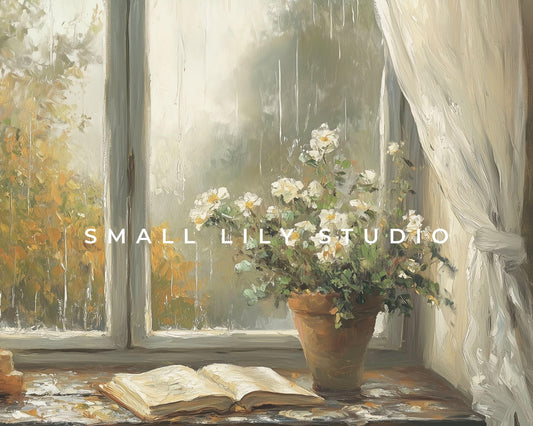 Rainy Window Desktop Wallpaper Set