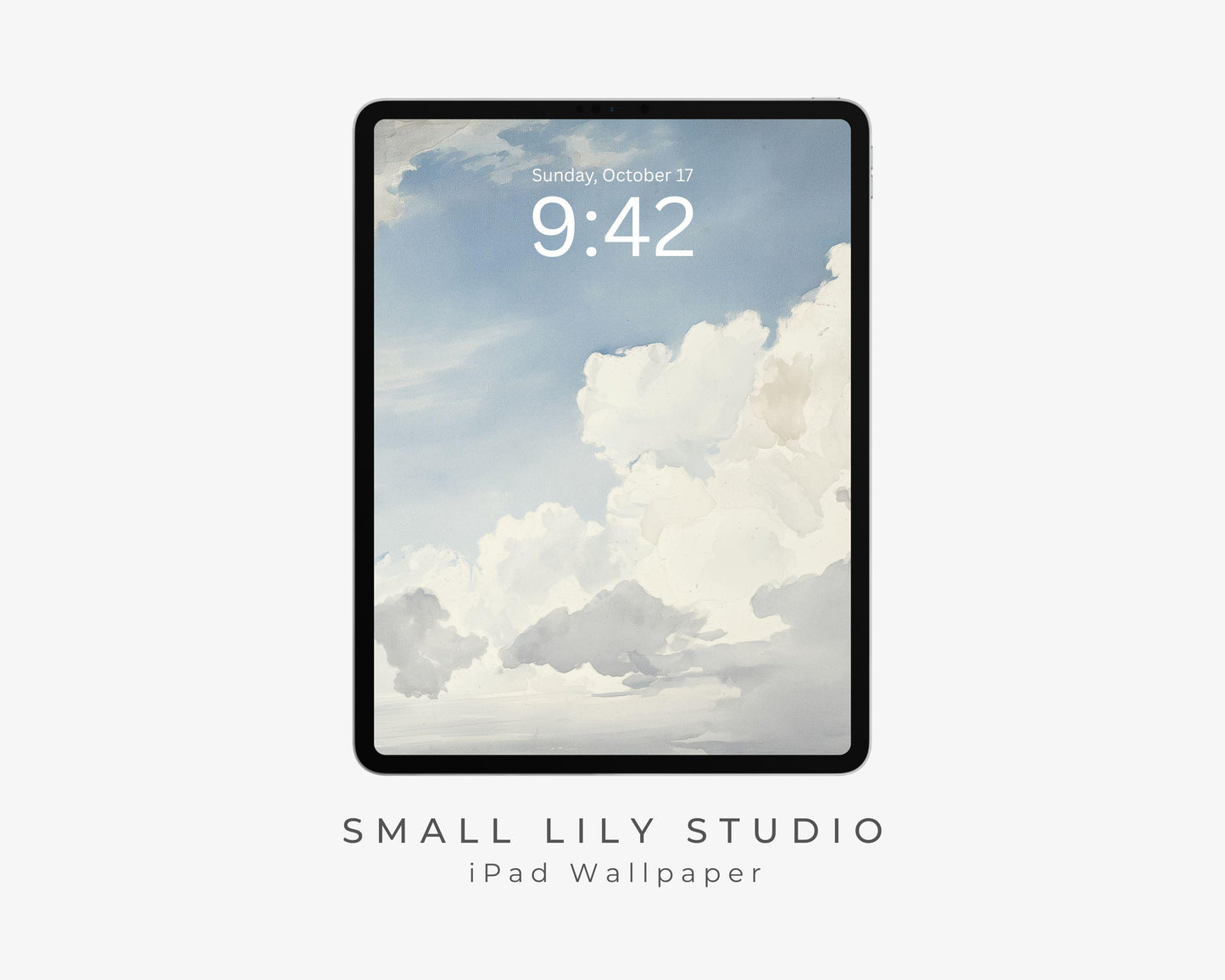 Watercolor Clouds iPad Wallpaper