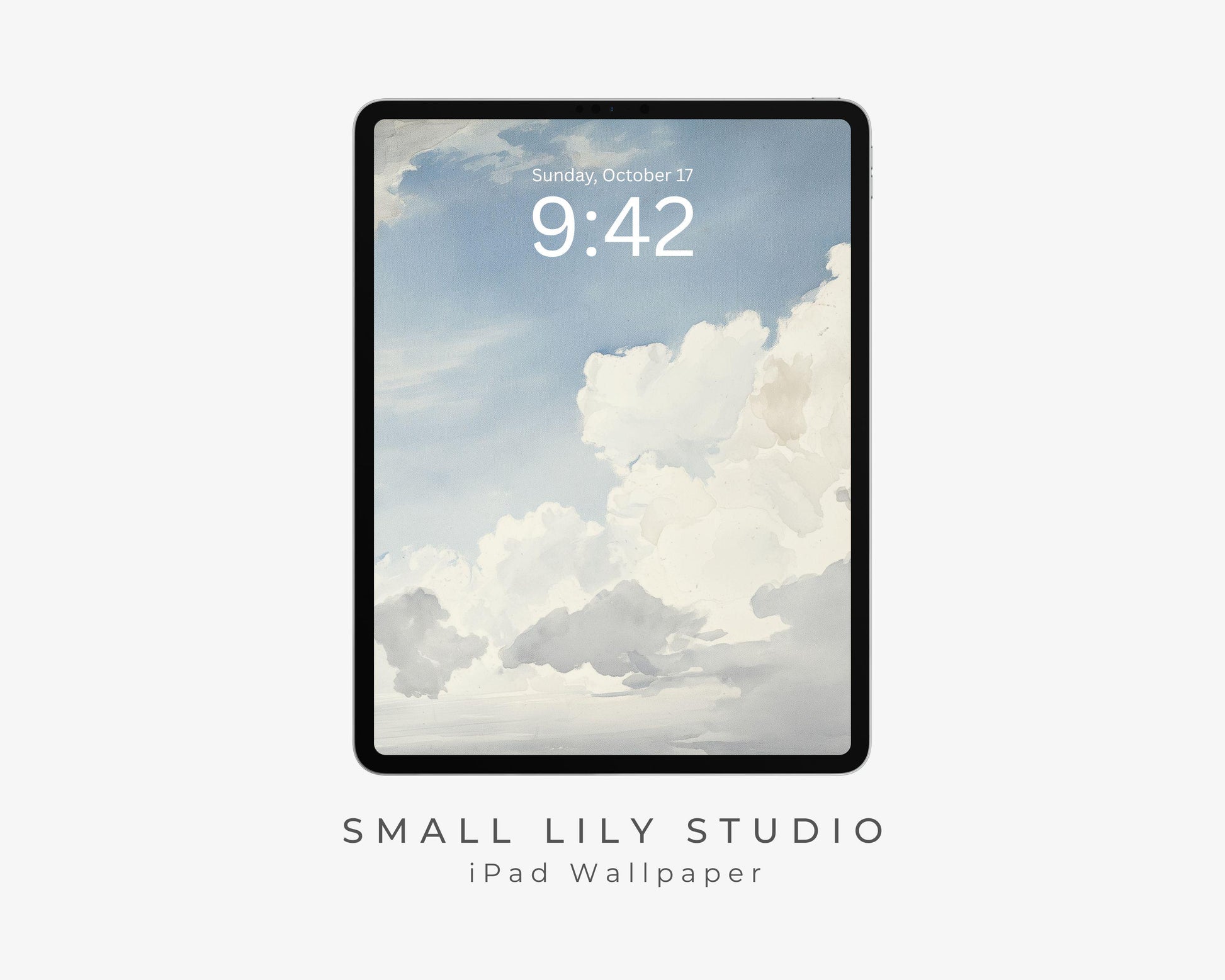 Watercolor Clouds iPad Wallpaper