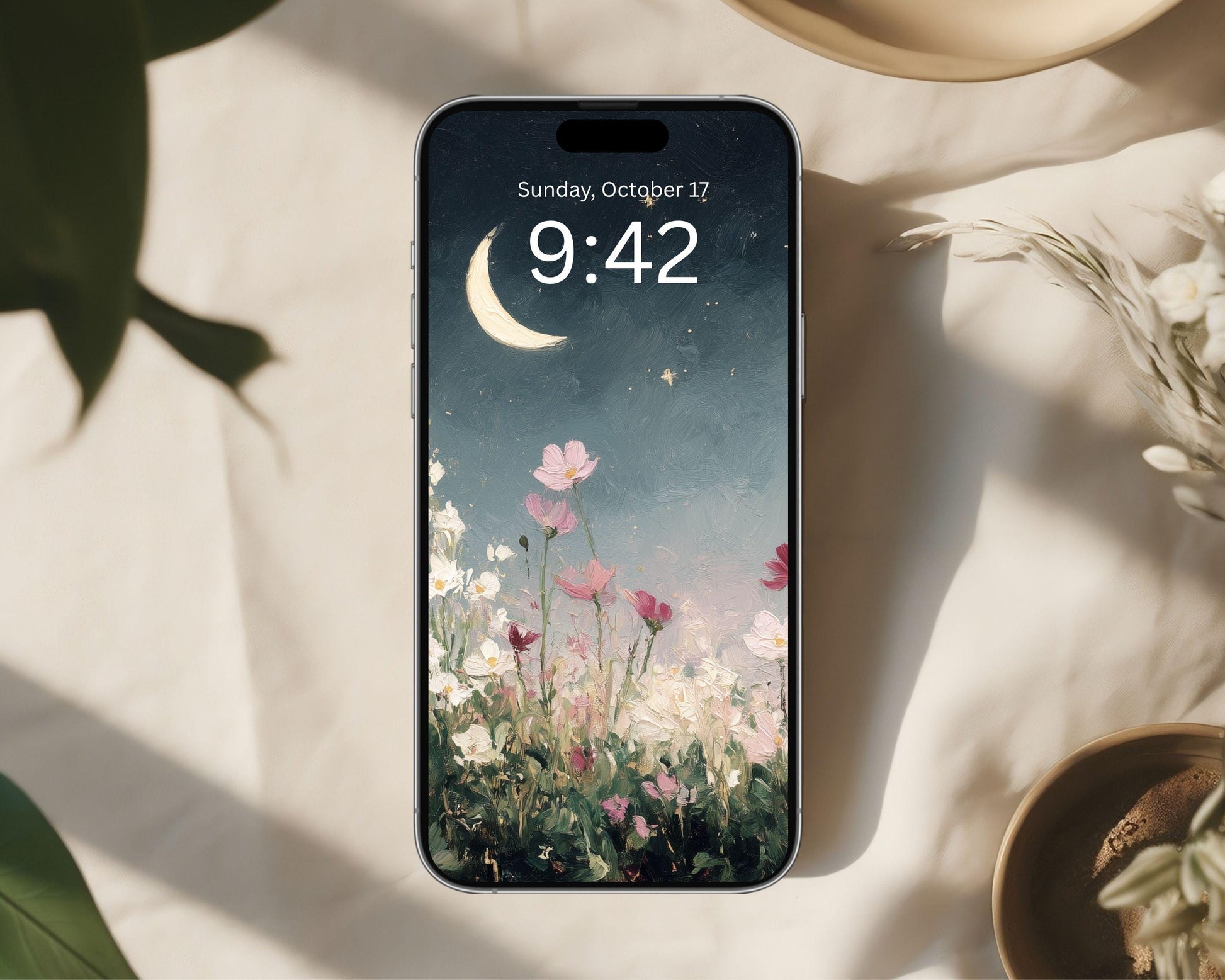 Night Garden Phone Wallpaper