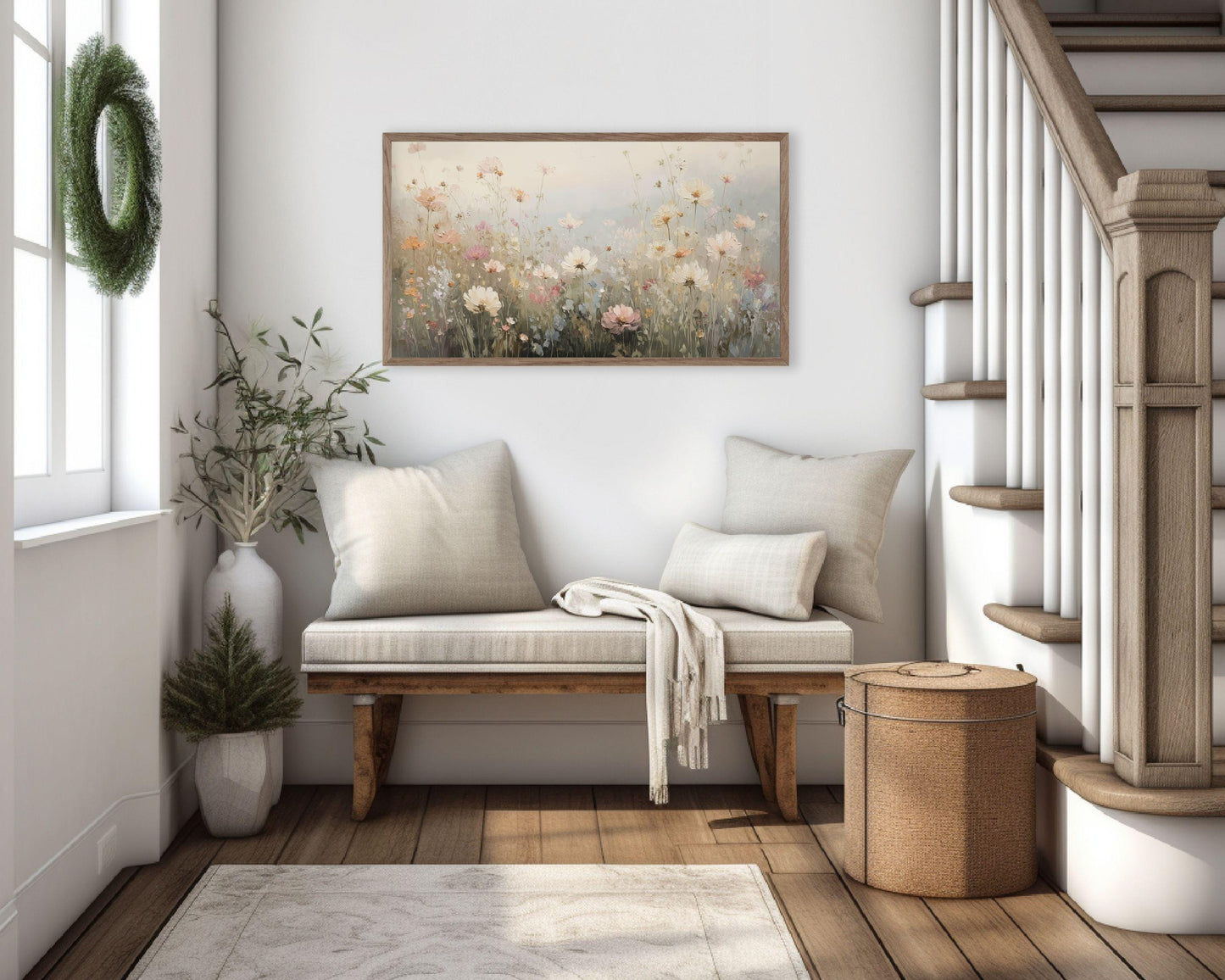 Abstract Wildflowers Frame TV Art