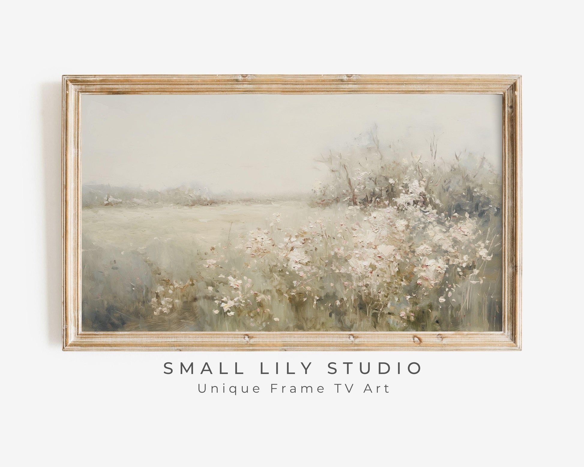 Neutral Abstract Landscape Frame TV Art