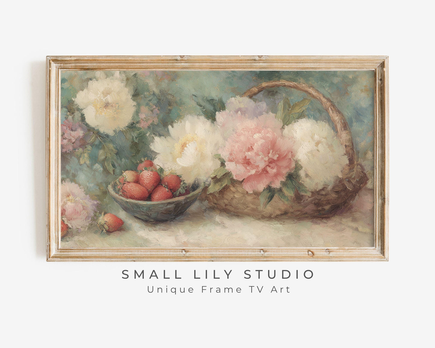 Strawberries and Florals Frame TV Art