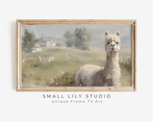 Cute Alpaca Frame TV Art