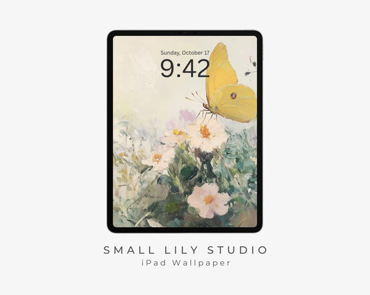 Yellow Butterfly iPad Wallpaper