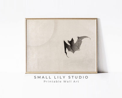 Halloween Black Bat Printable Wall Art