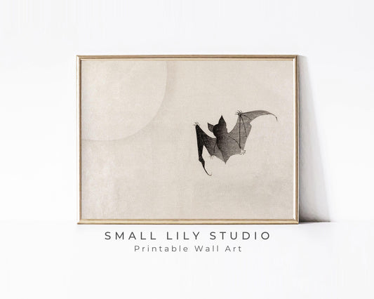 Halloween Black Bat Printable Wall Art