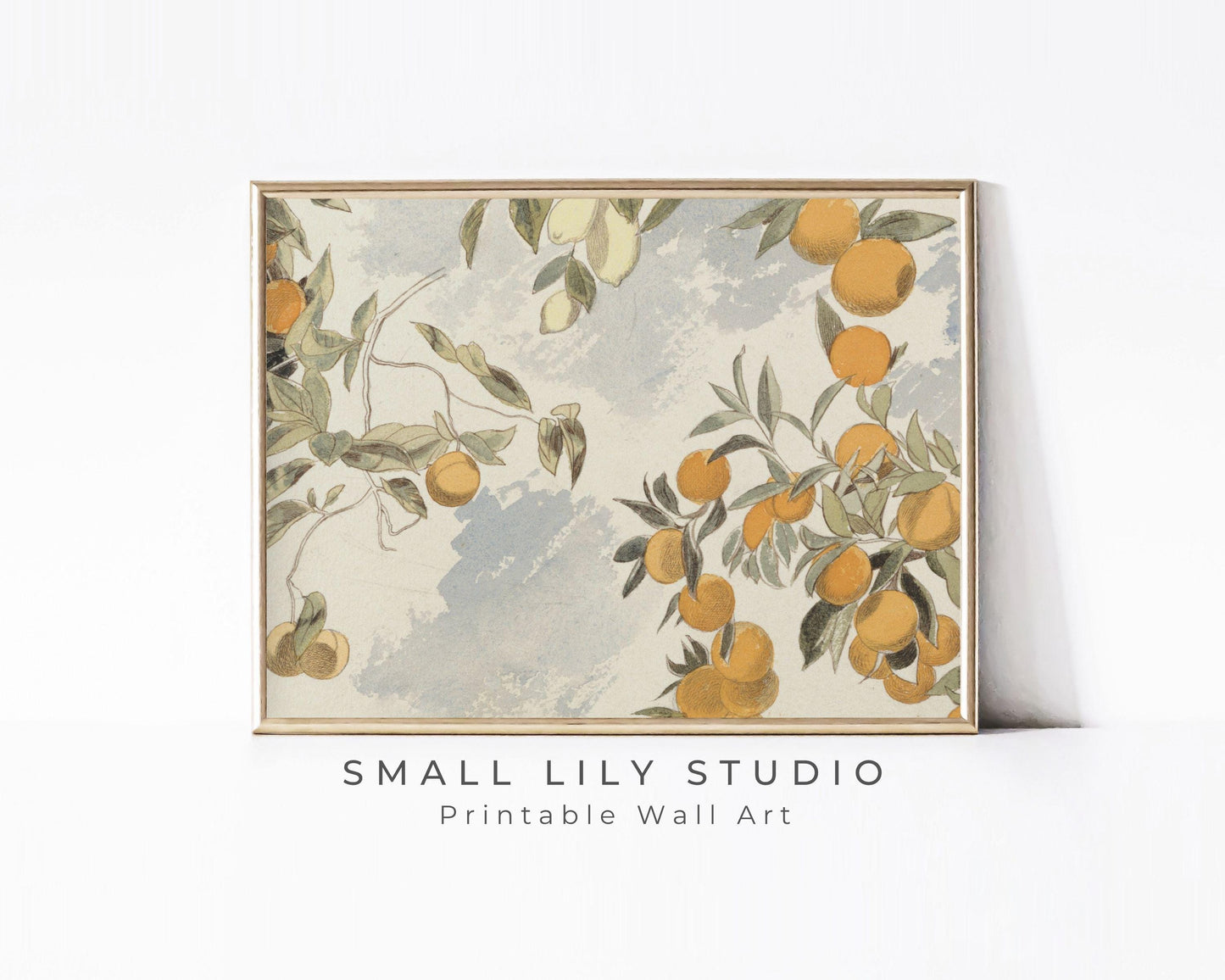 Vintage Orange Tree Printable Wall Art
