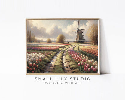 Tulips in Holland Printable Wall Art