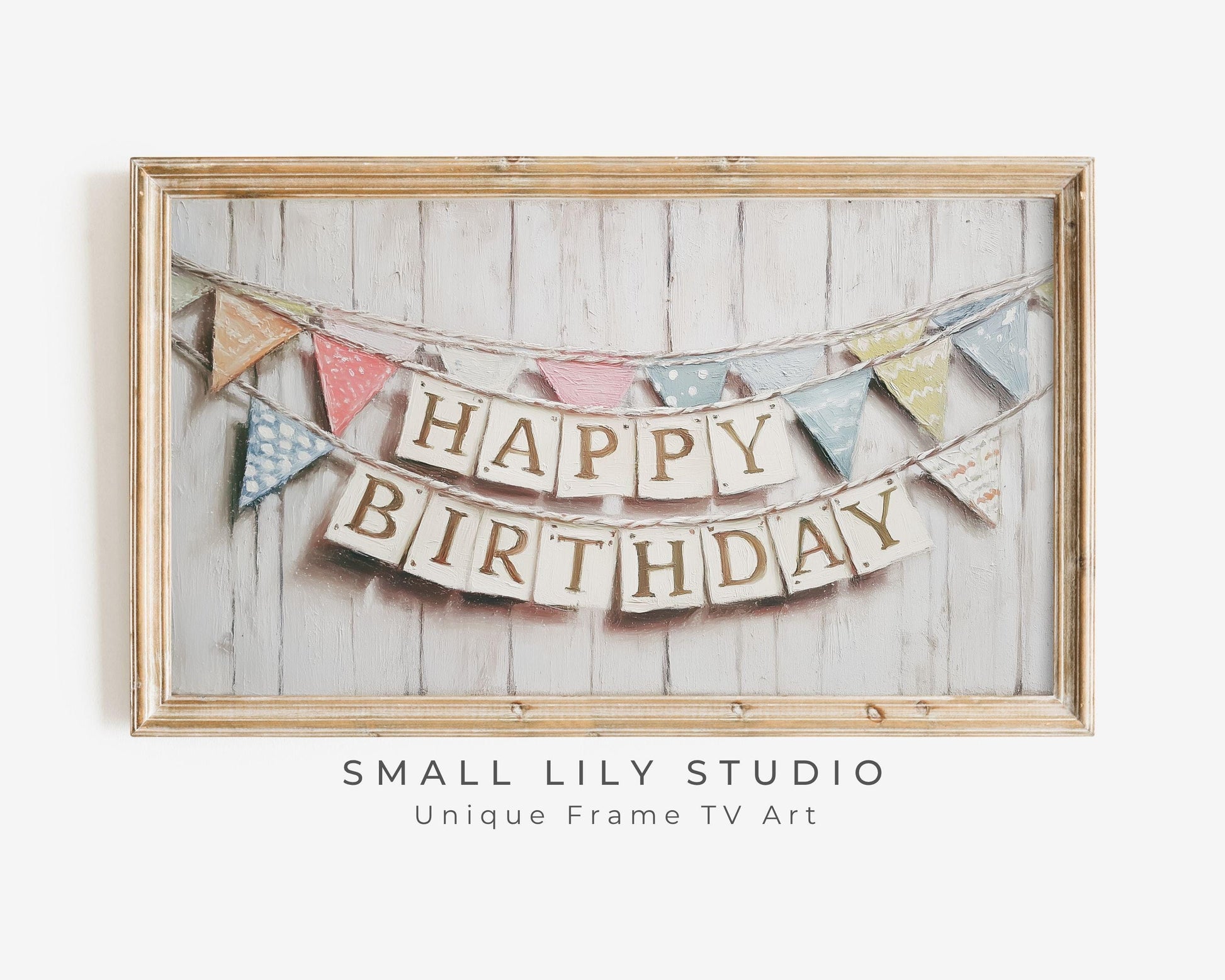 Happy Birthday Sign Frame TV Art