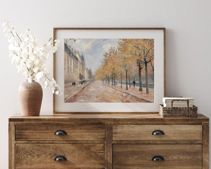 Autumn Street in Paris Printable Wall Art