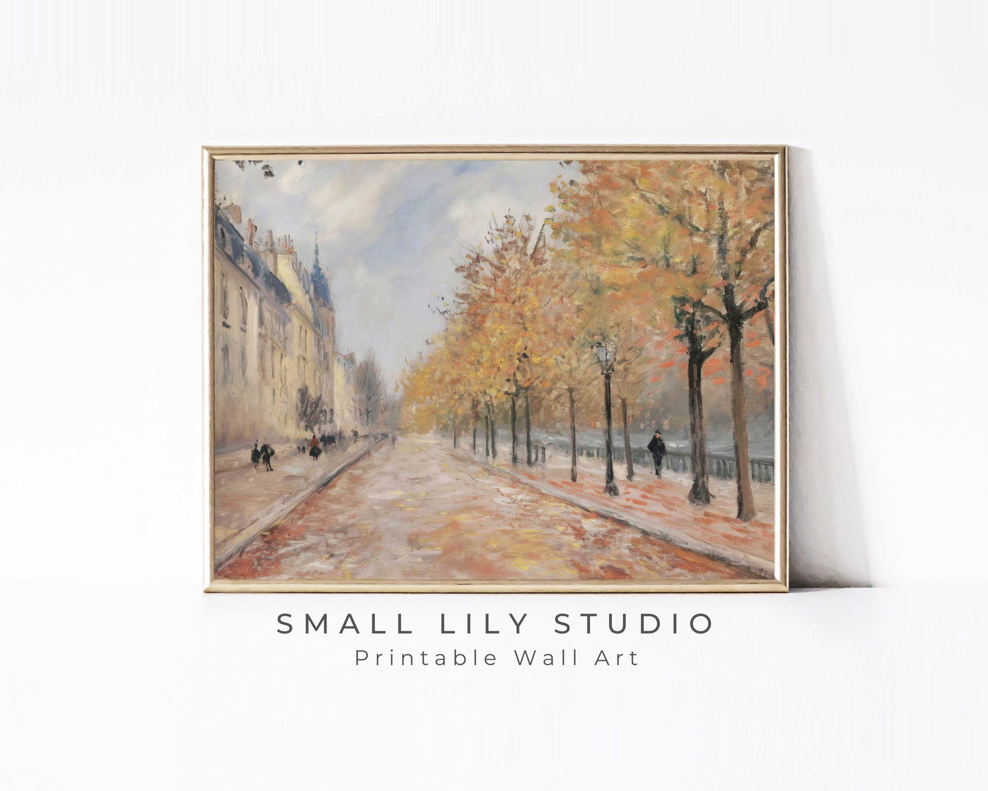 Autumn Street in Paris Printable Wall Art
