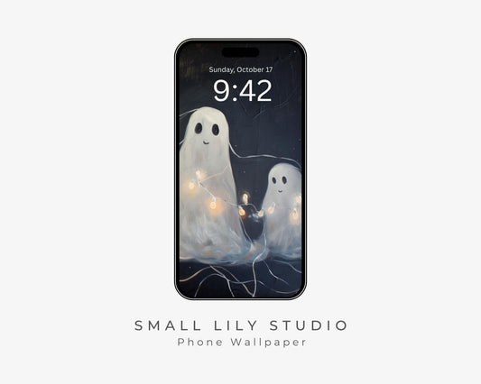 Halloween Ghosts Phone Wallpaper