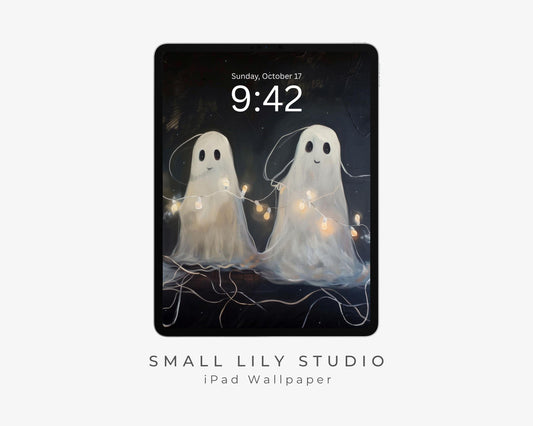 Halloween Ghosts iPad Wallpaper