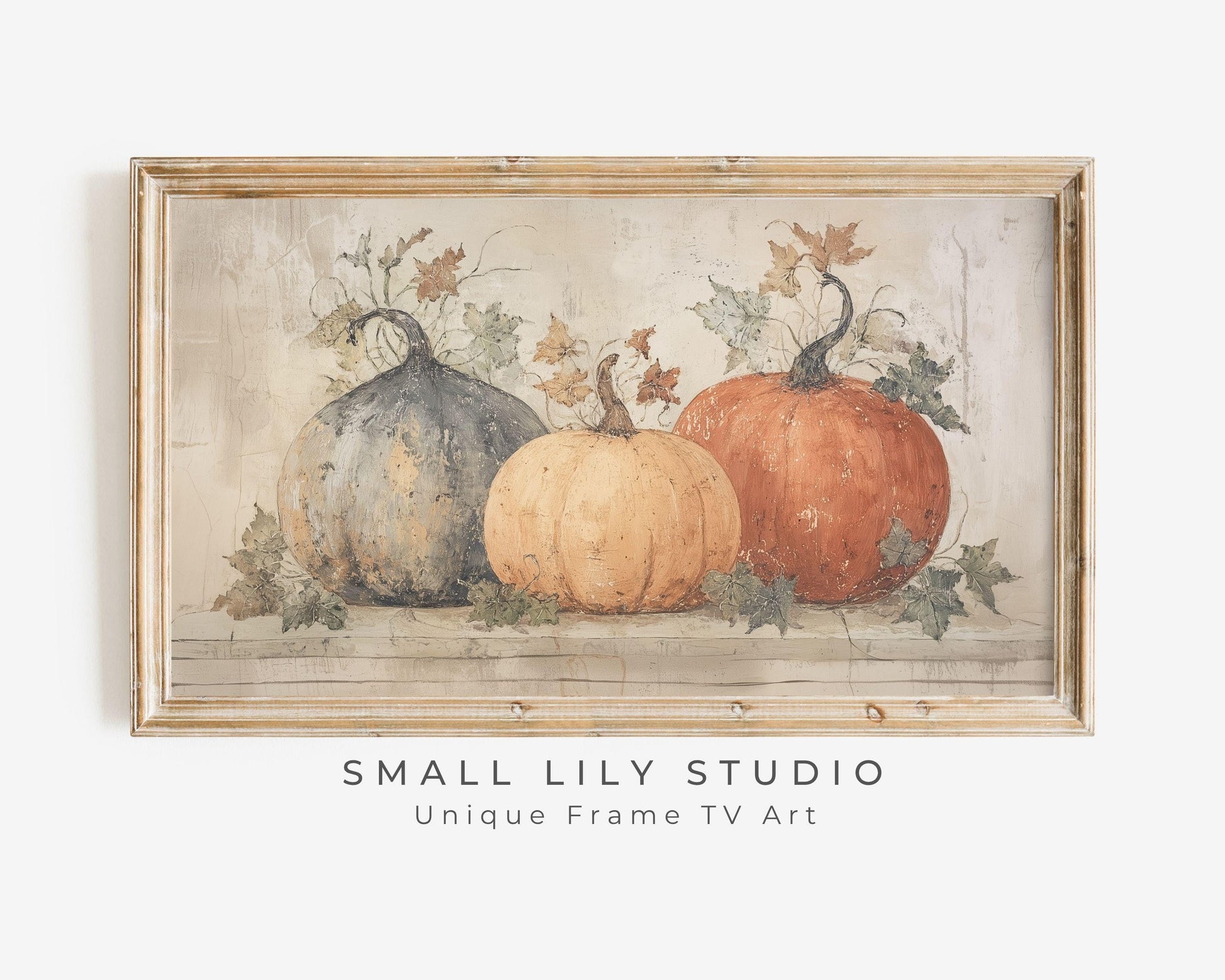Pumpkin Harvest Frame TV Art