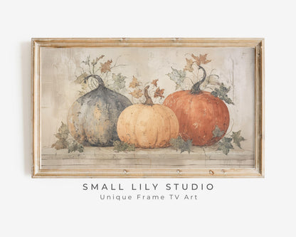 Pumpkin Harvest Frame TV Art