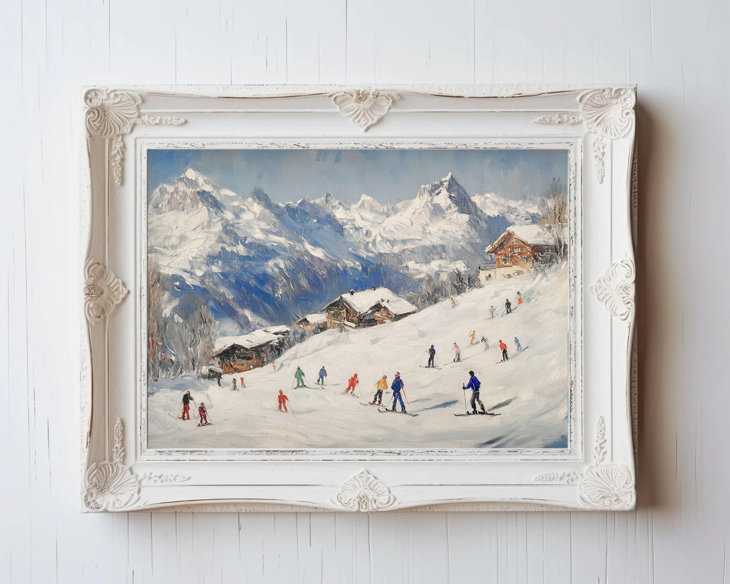 Colorful Skiers Printable Wall Art