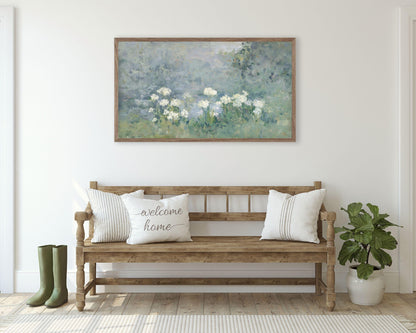 Abstract Flowers by Pond Frame TV Art