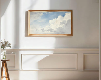 Clouds Watercolor Painting Frame TV Art