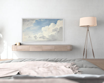 Clouds Watercolor Painting Frame TV Art