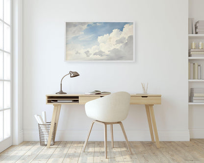 Clouds Watercolor Painting Frame TV Art