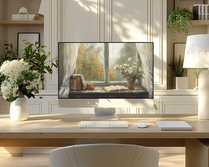 Rainy Window Desktop Wallpaper Set