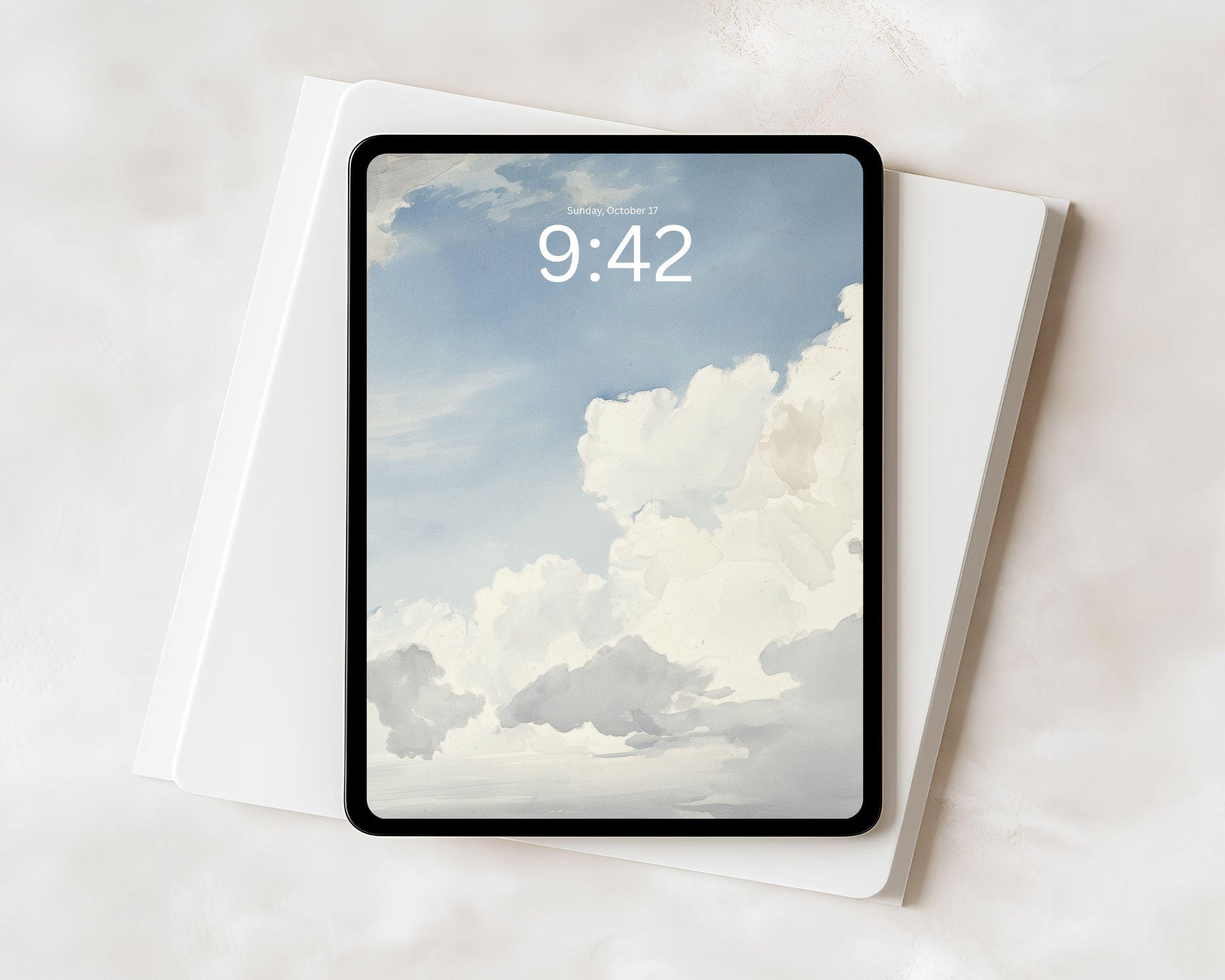 Watercolor Clouds iPad Wallpaper