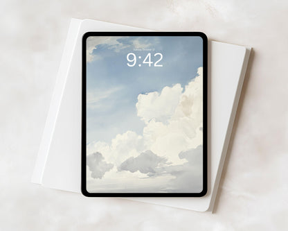 Watercolor Clouds iPad Wallpaper