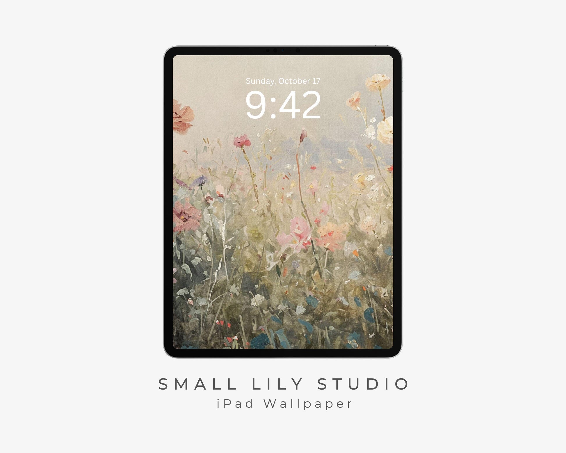 Pink Wildflowers iPad Wallpaper