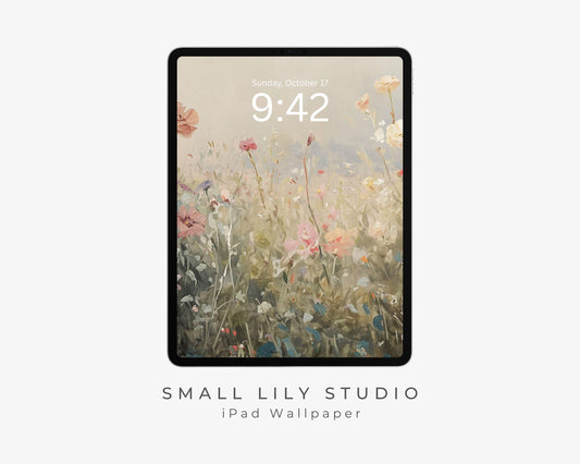 Pink Wildflowers iPad Wallpaper