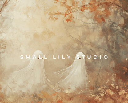 Ghosts in Fall Landscape Desktop Wallpaper Set Set