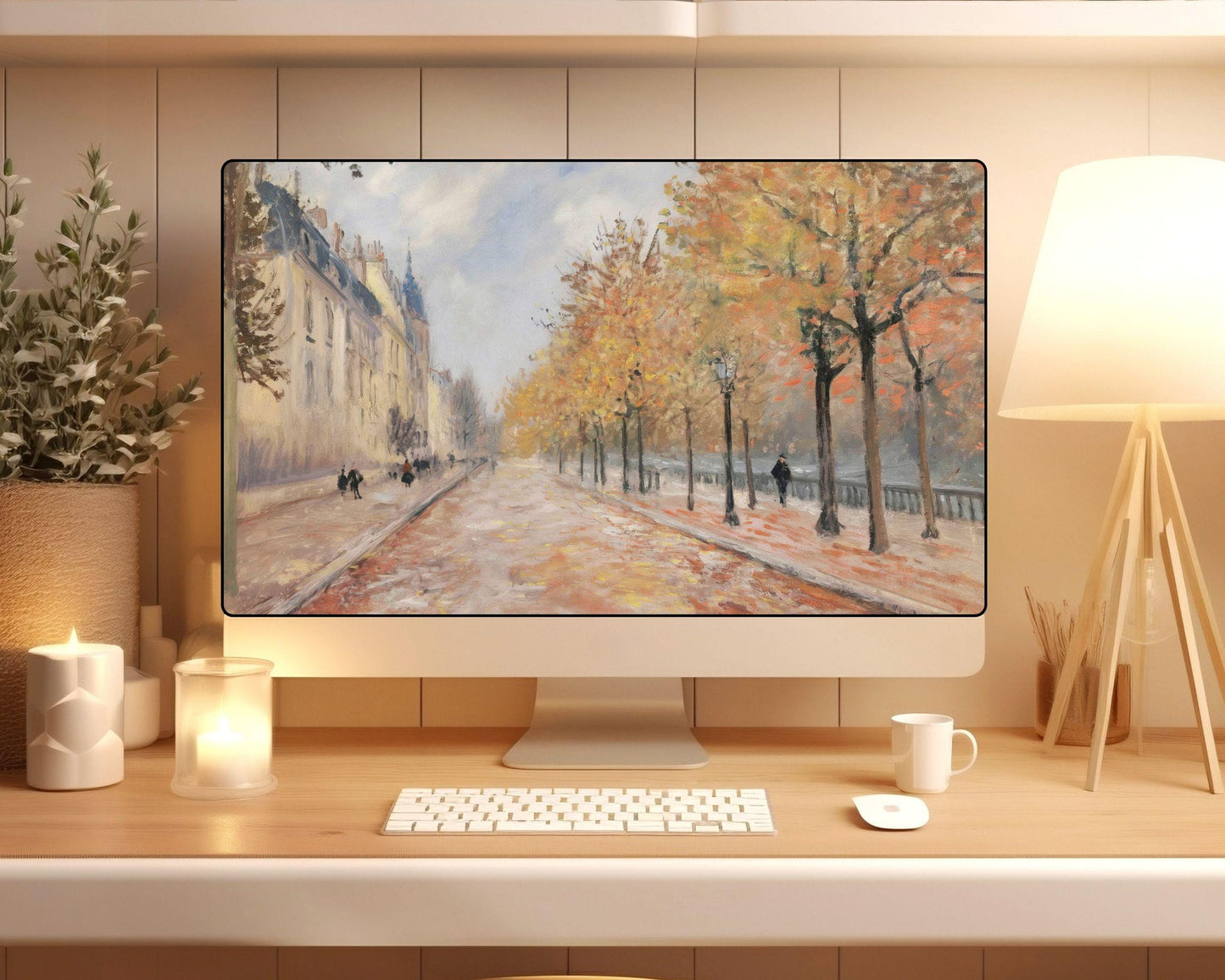 Paris in Autumn Desktop Wallpaper Set