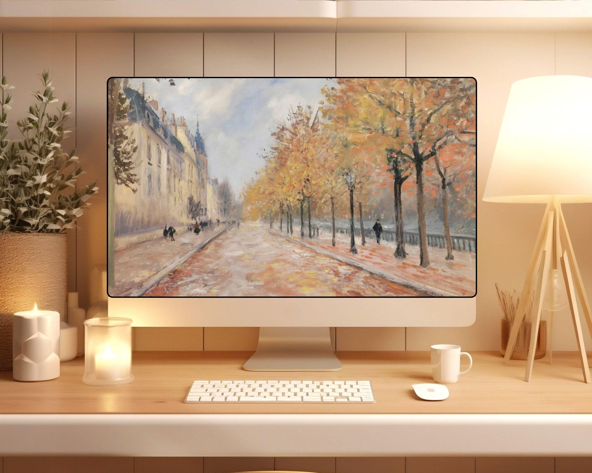 Paris in Autumn Desktop Wallpaper Set