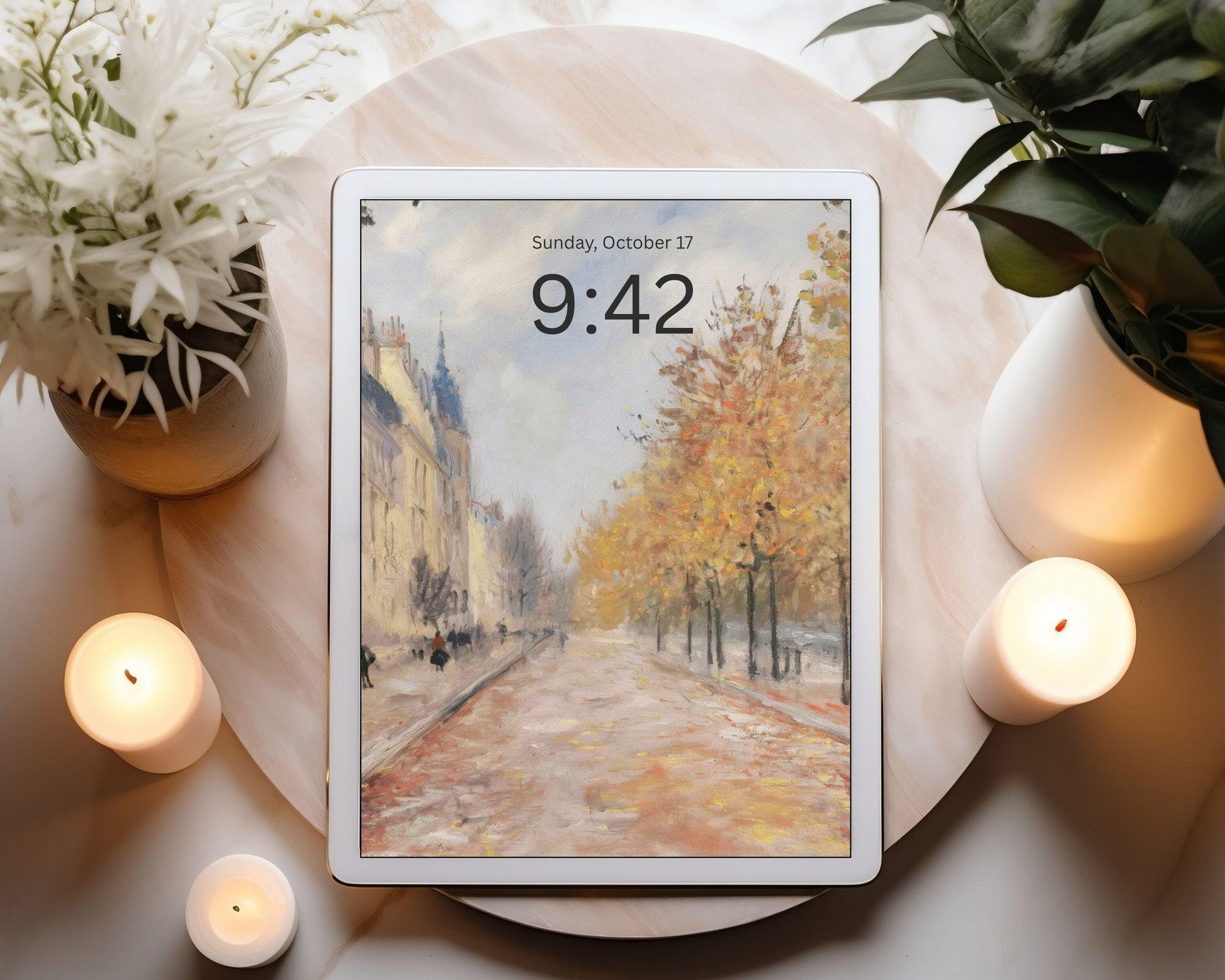 Paris in Autumn Desktop Wallpaper Set