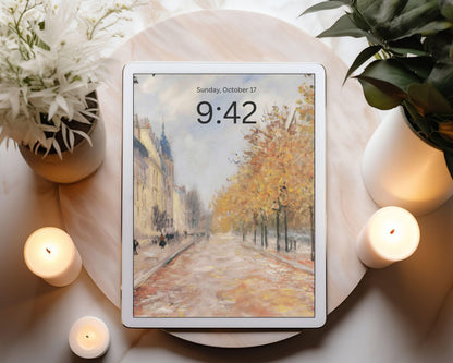 Paris in Autumn Desktop Wallpaper Set