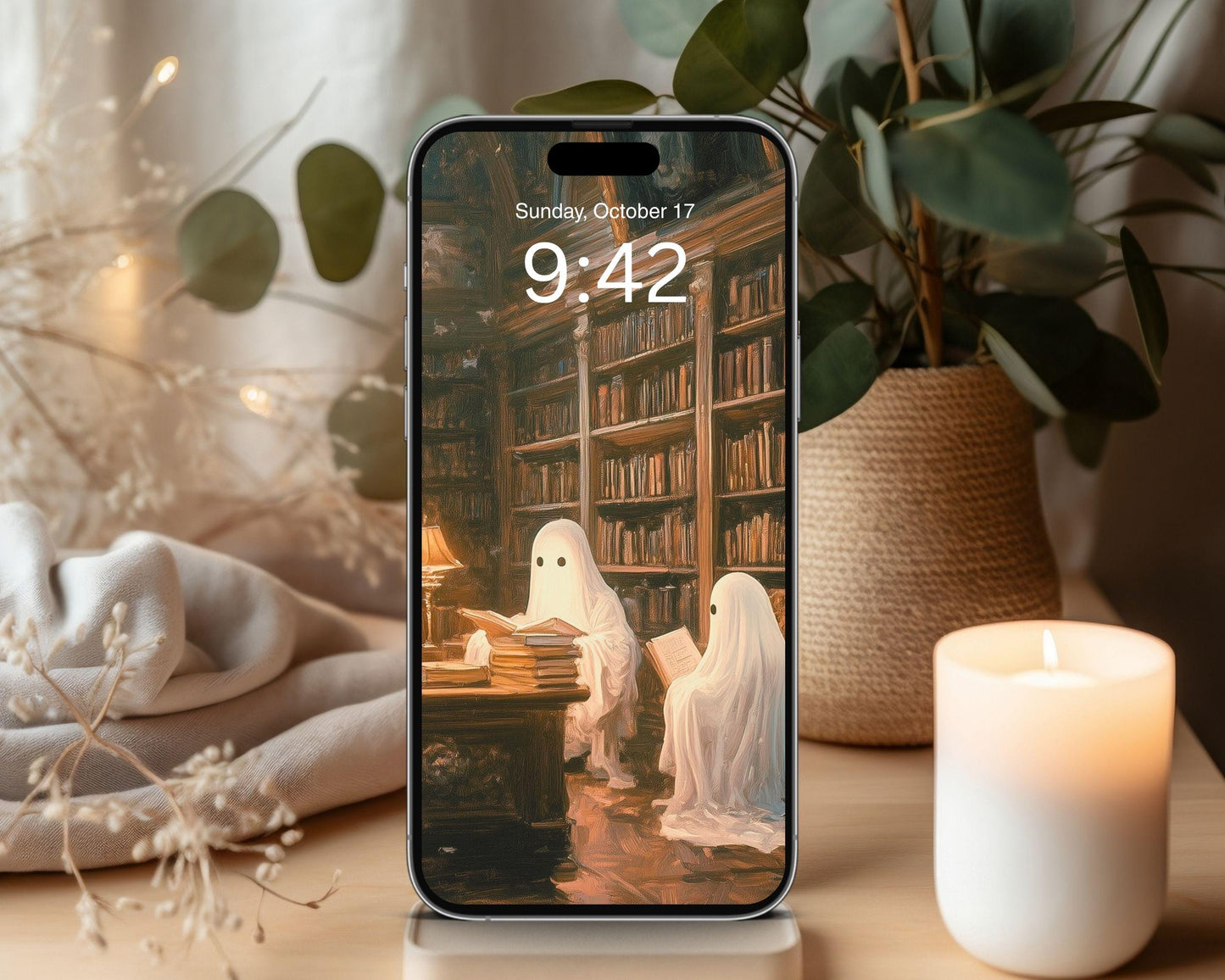 Ghost in Library Desktop Wallpaper Set