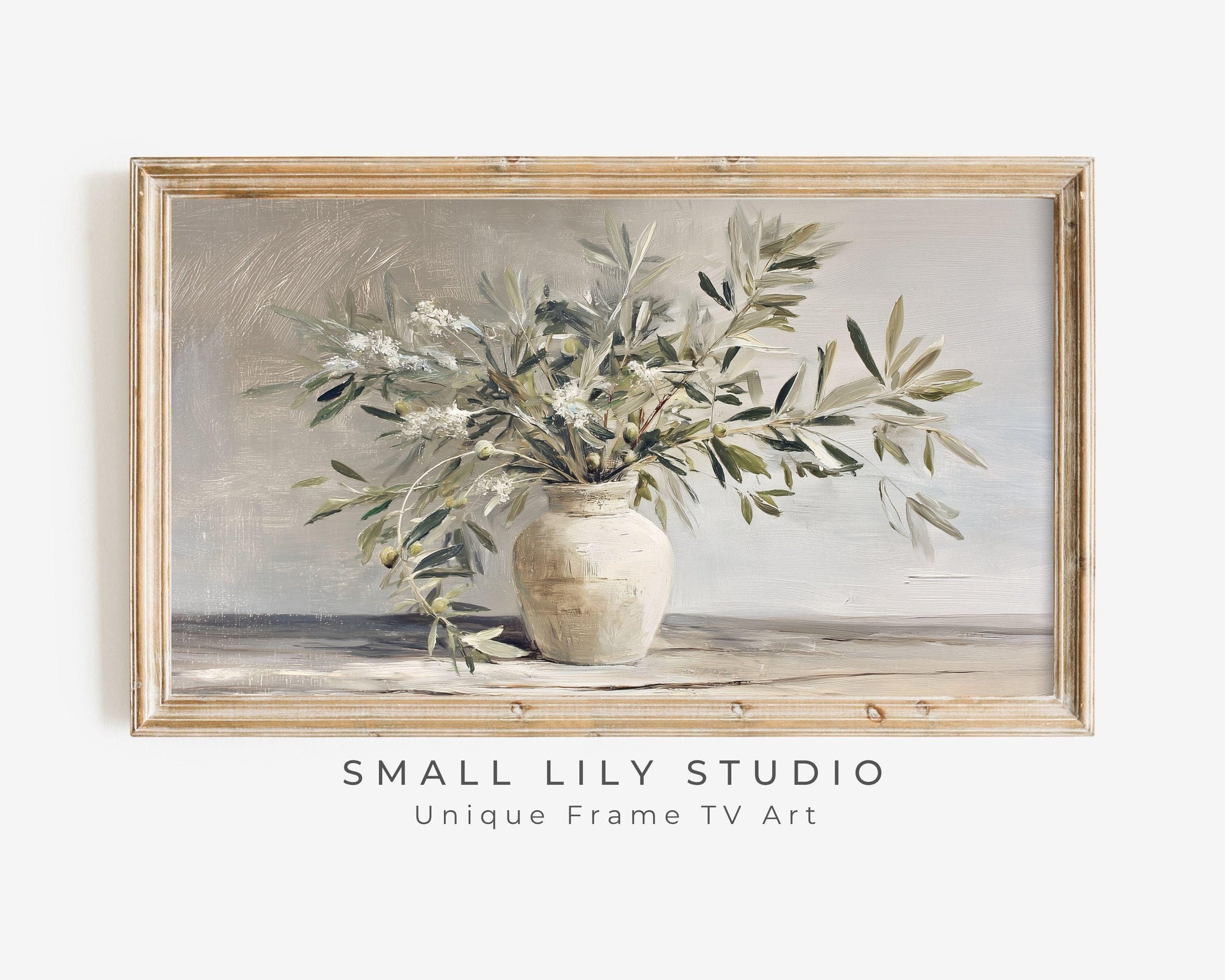 Olive Branches Frame TV Art