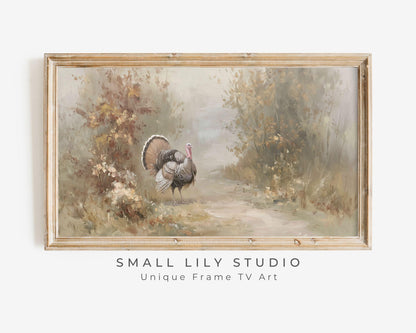 Turkey in Fall Landscape Frame TV Art