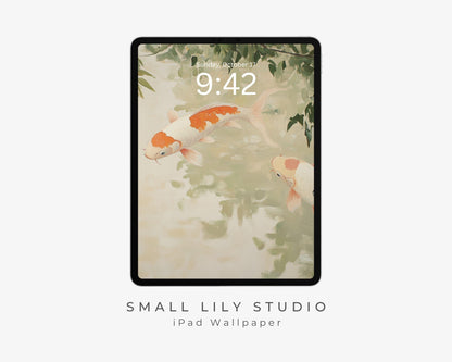 Koi Pond iPad Wallpaper