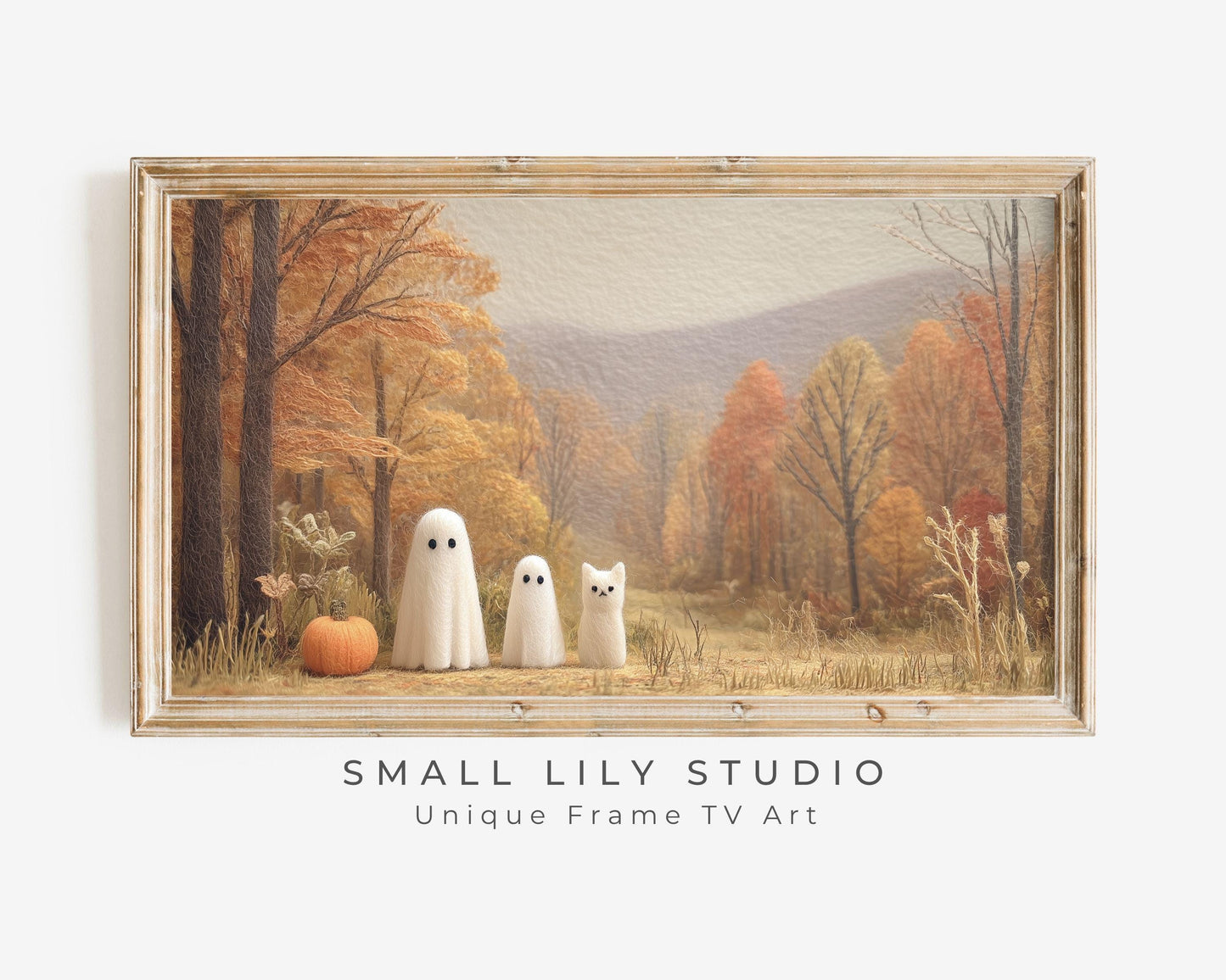 Halloween Ghosts in Autum Frame TV Art