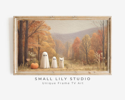 Halloween Ghosts in Autum Frame TV Art