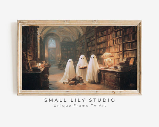 Ghosts in Moody Library Frame TV Art