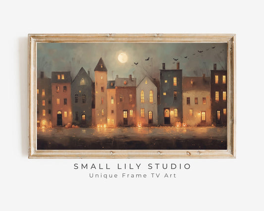 Halloween Houses Frame TV Art