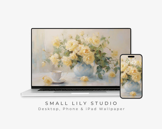 Yellow Roses Desktop Wallpaper Set